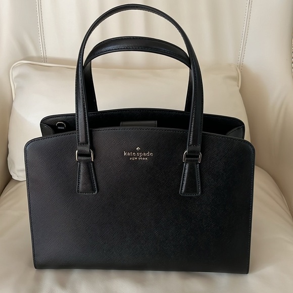Kate Spade Perry Medium Satchel Saffiano Leather Black LIKE NEW CONDITION - Picture 5 of 15